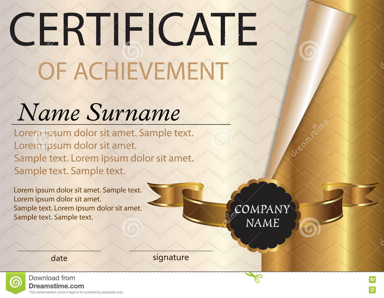 Certificate Or Diploma Template. Award Winner. Winning The In First Place Award Certificate Template