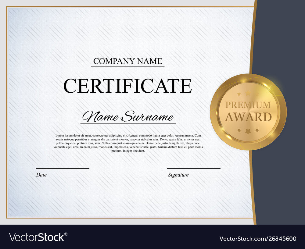 Certificate Template Background Award Diploma With Template For Certificate Of Award