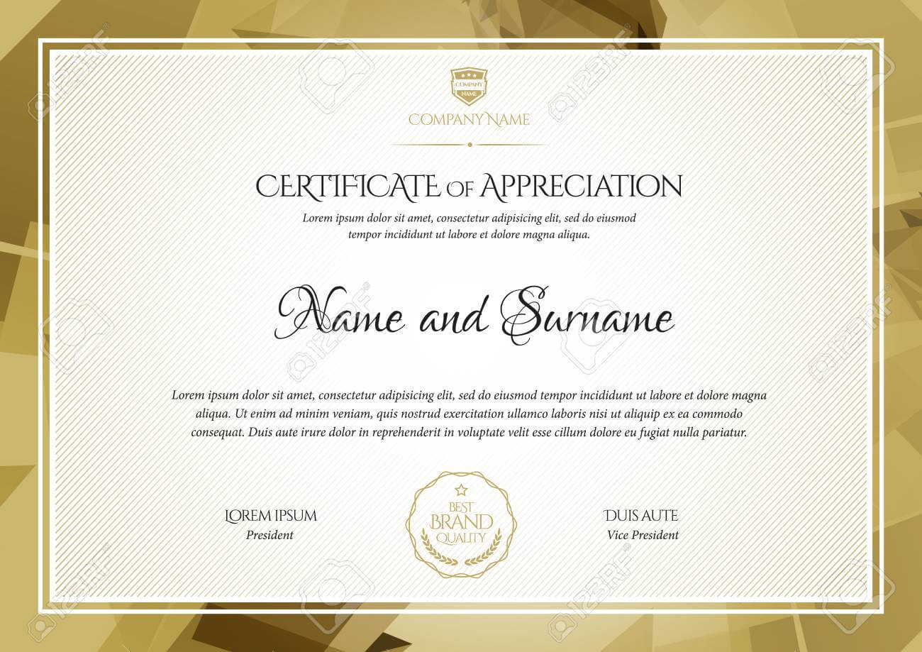 Certificate, Template Diploma Currency Border. Award Background.. Regarding Award Certificate Border Template