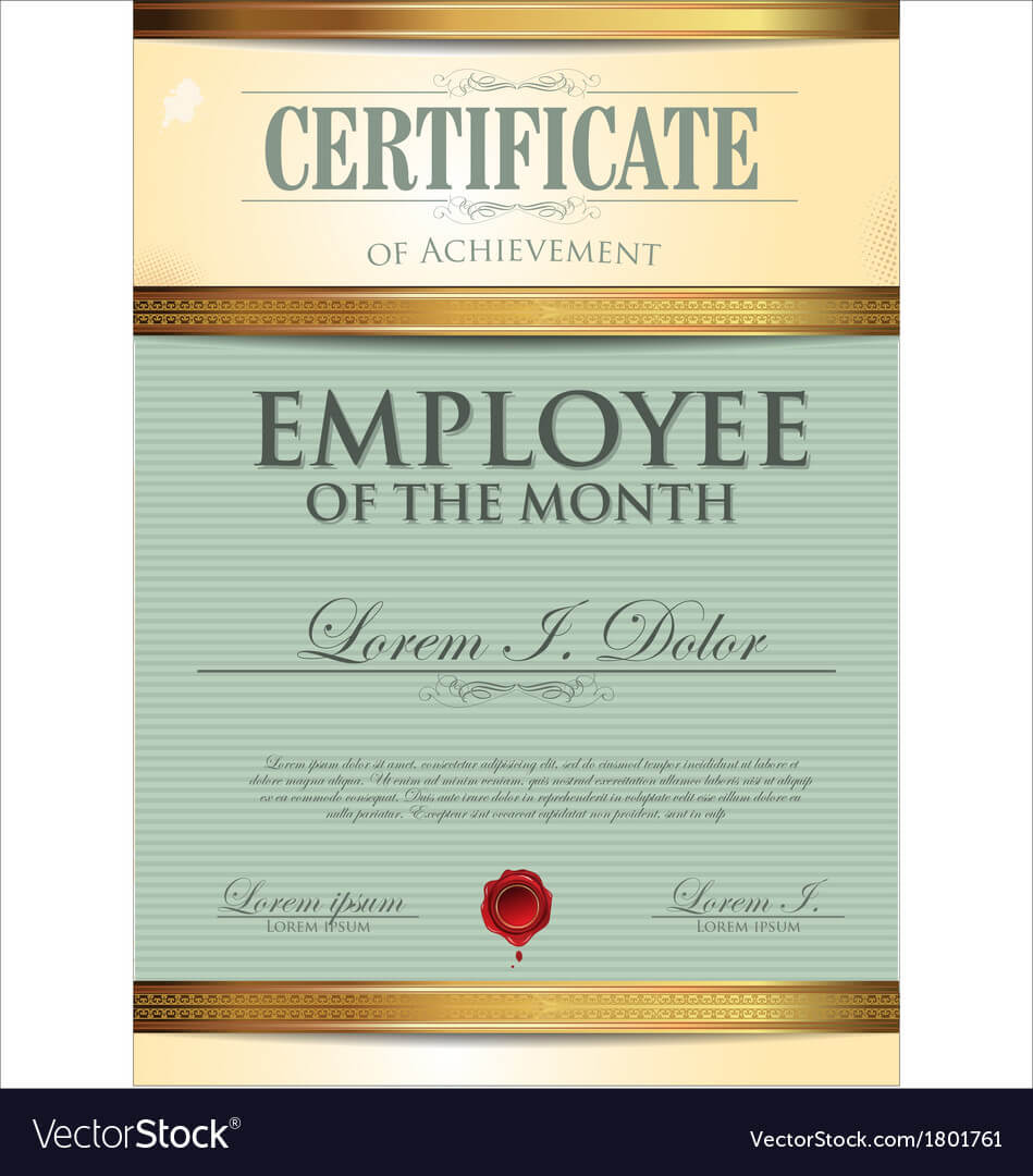 Certificate Template Employee Of The Month Pertaining To Employee Of The Month Certificate Template