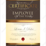 Certificate Template, Employee Of The Year inside Employee Of The Year Certificate Template Free