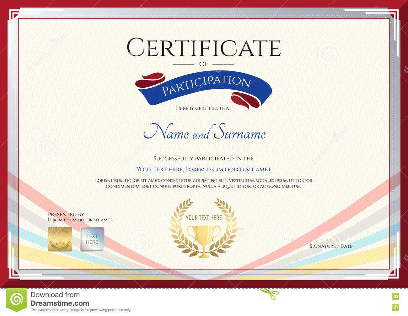 Certificate Template For Achievement, Appreciation Or Inside International Conference Certificate Templates