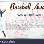 Certificate Template For Baseball Award With Baseball Player Inside Softball Award Certificate Template
