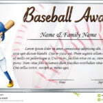 Certificate Template For Baseball Award With Baseball Player Within Softball Certificate Templates Free