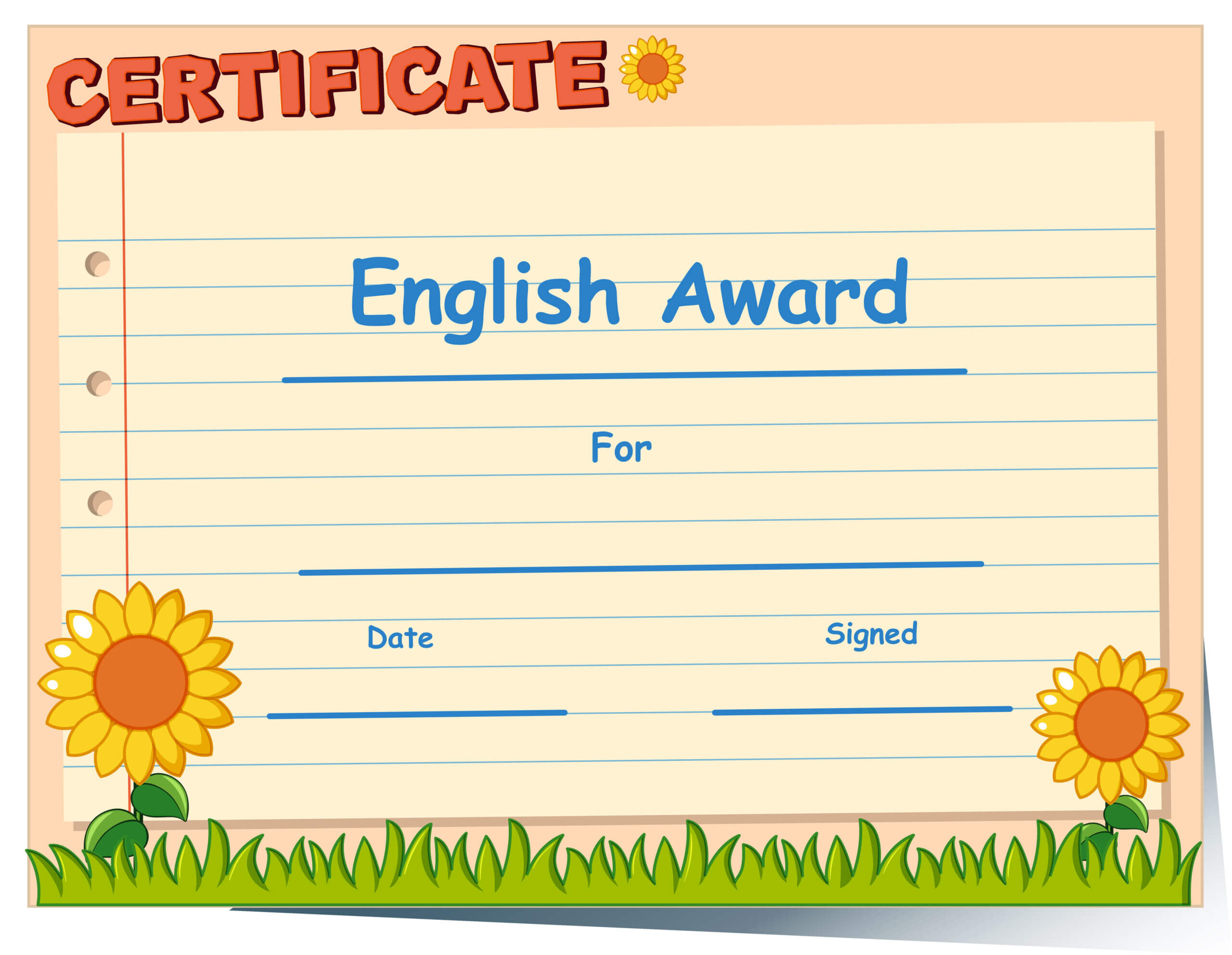 Certificate Template For English Award – Download Free With Regard To Hockey Certificate Templates