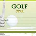 Certificate Template For Golf Star Stock Vector Regarding Golf Certificate Template Free