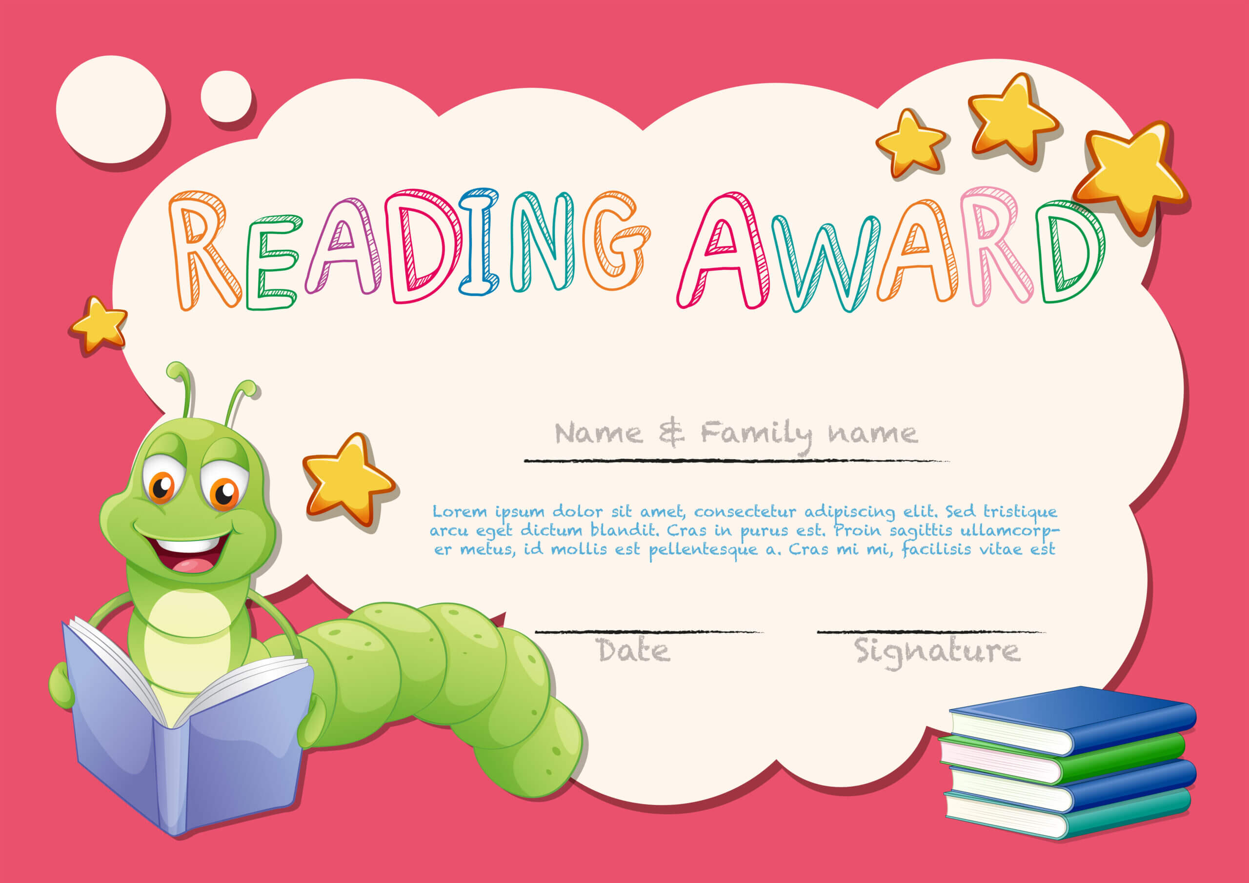 Certificate Template For Reading Award – Download Free Regarding Star Award Certificate Template