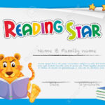 Certificate Template For Reading Award Illustration Intended For Star Award Certificate Template