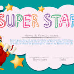 Certificate Template For Super Star – Download Free Vectors Within Star Award Certificate Template