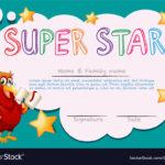 Certificate Template For Super Star within Star Of The Week Certificate Template