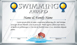 Certificate Template For Swimming Award Illustration intended for Swimming Award Certificate Template