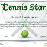 Certificate Template For Tennis Star Stock Vector Regarding Free Softball Certificate Templates