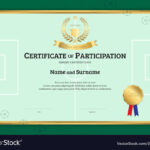 Certificate Template In Football Sport Theme With Within Football Certificate Template
