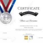 Certificate Template In Sport Theme With Border Frame, Diploma.. Pertaining To Sports Day Certificate Templates Free