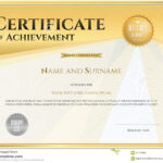 Certificate Template In Vector For Achievement Graduation Within Sales Certificate Template