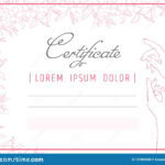 Certificate Template Manicure And Nail Design. Diploma Spa Regarding Nail Gift Certificate Template Free