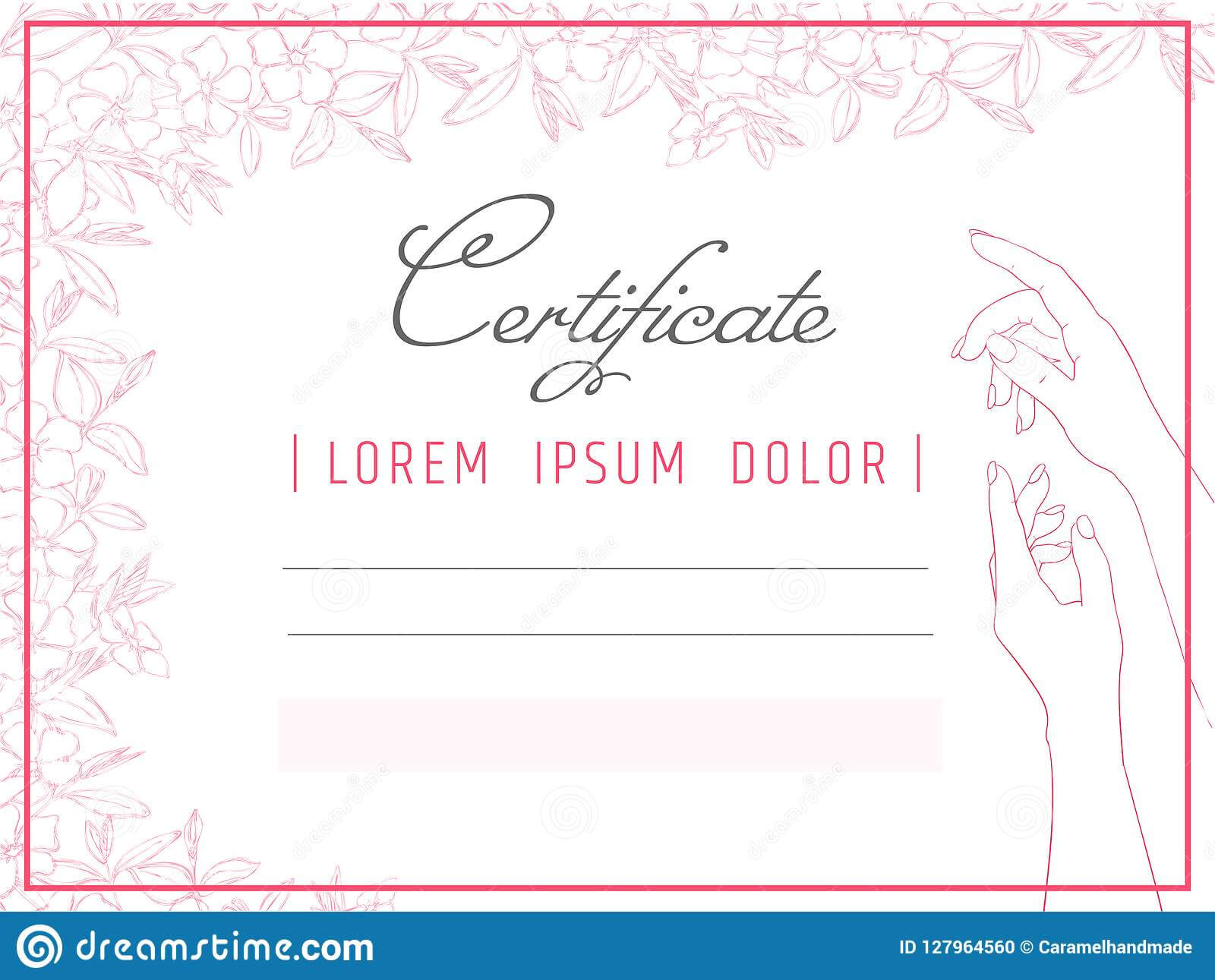 Certificate Template Manicure And Nail Design. Diploma Spa Regarding Nail Gift Certificate Template Free