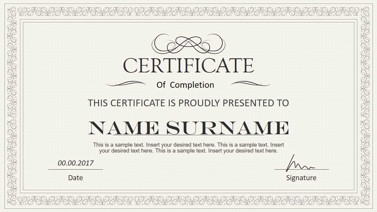 Certificate Template Powerpoint | Safebest.xyz Throughout Award Certificate Template Powerpoint