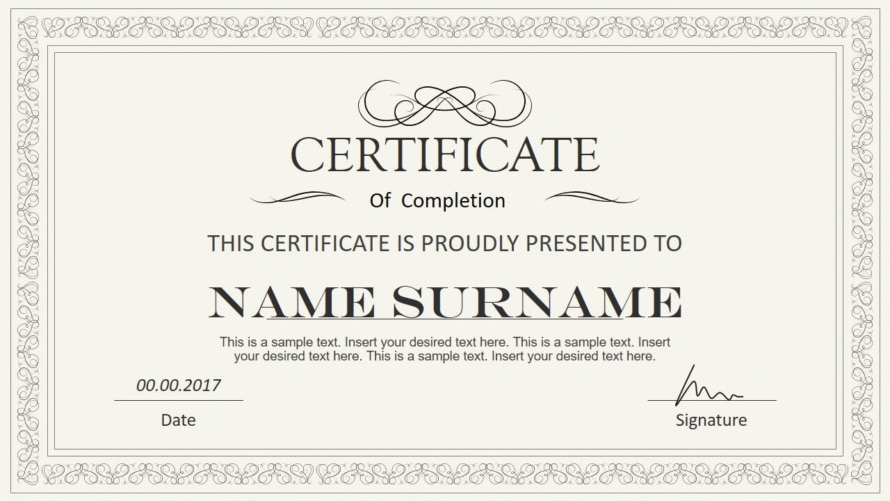 Certificate Template Powerpoint | Safebest.xyz With Powerpoint Award Certificate Template