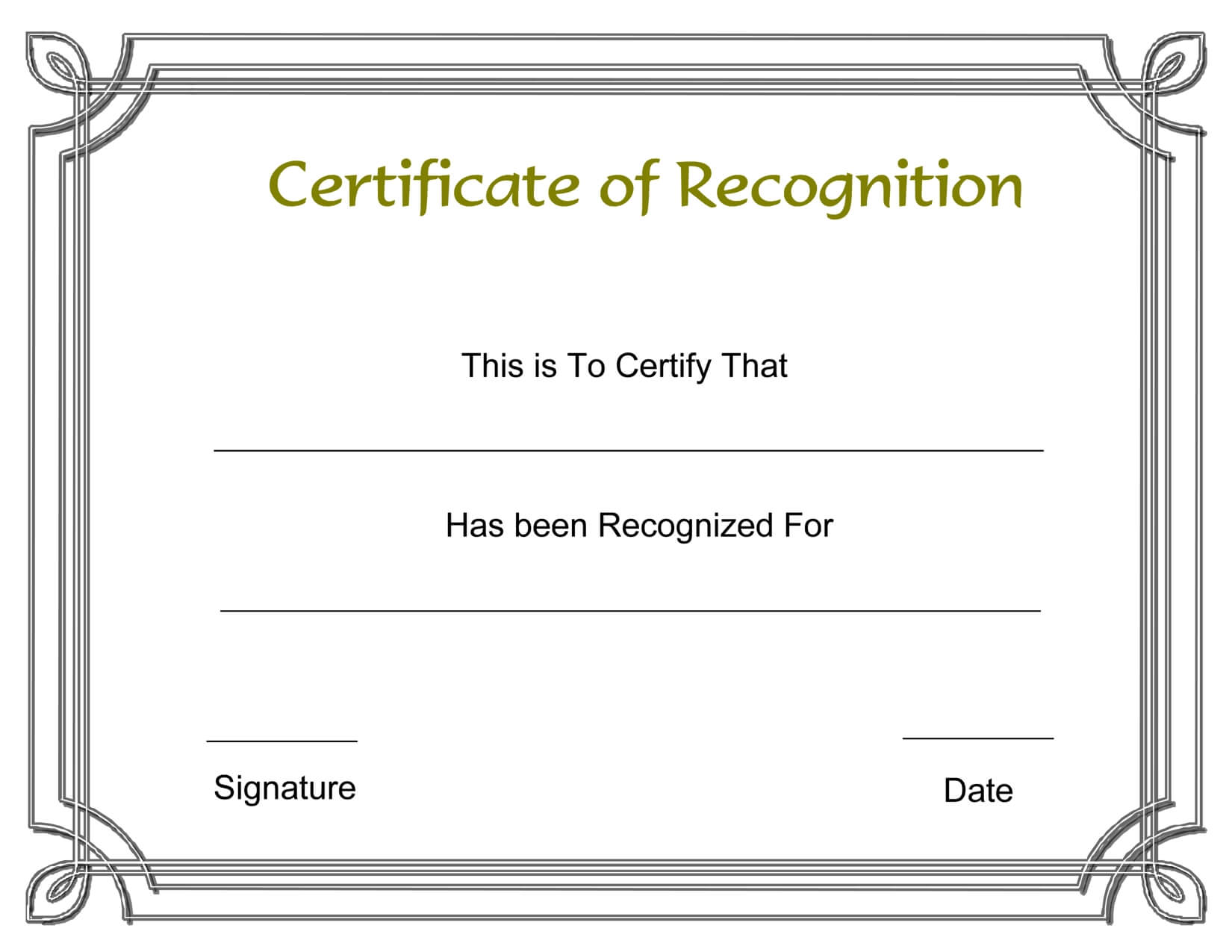 Certificate Template Recognition | Safebest.xyz Pertaining To Microsoft Word Award Certificate Template