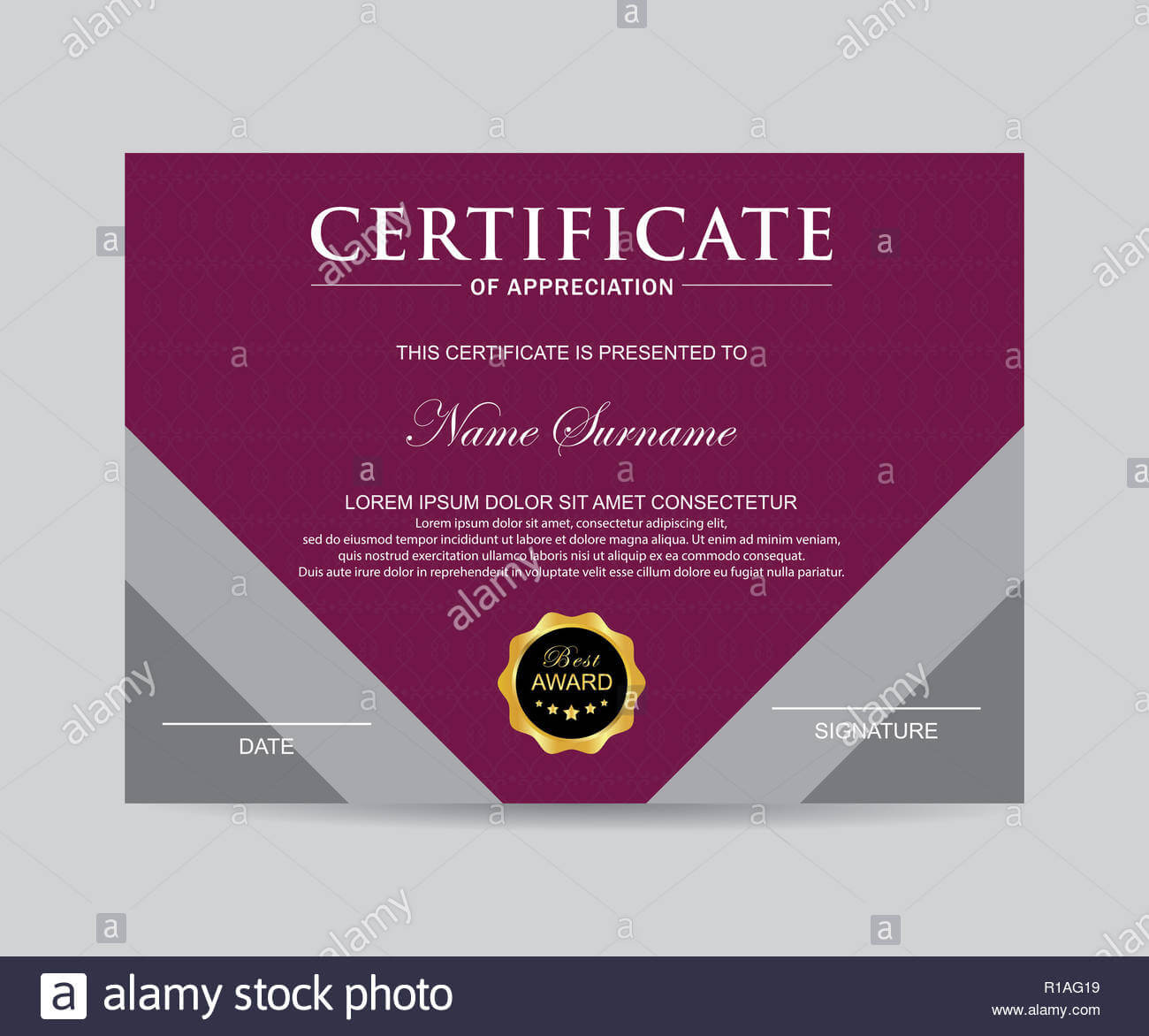 Certificate Template Stock Photos & Certificate Template Inside Officer Promotion Certificate Template