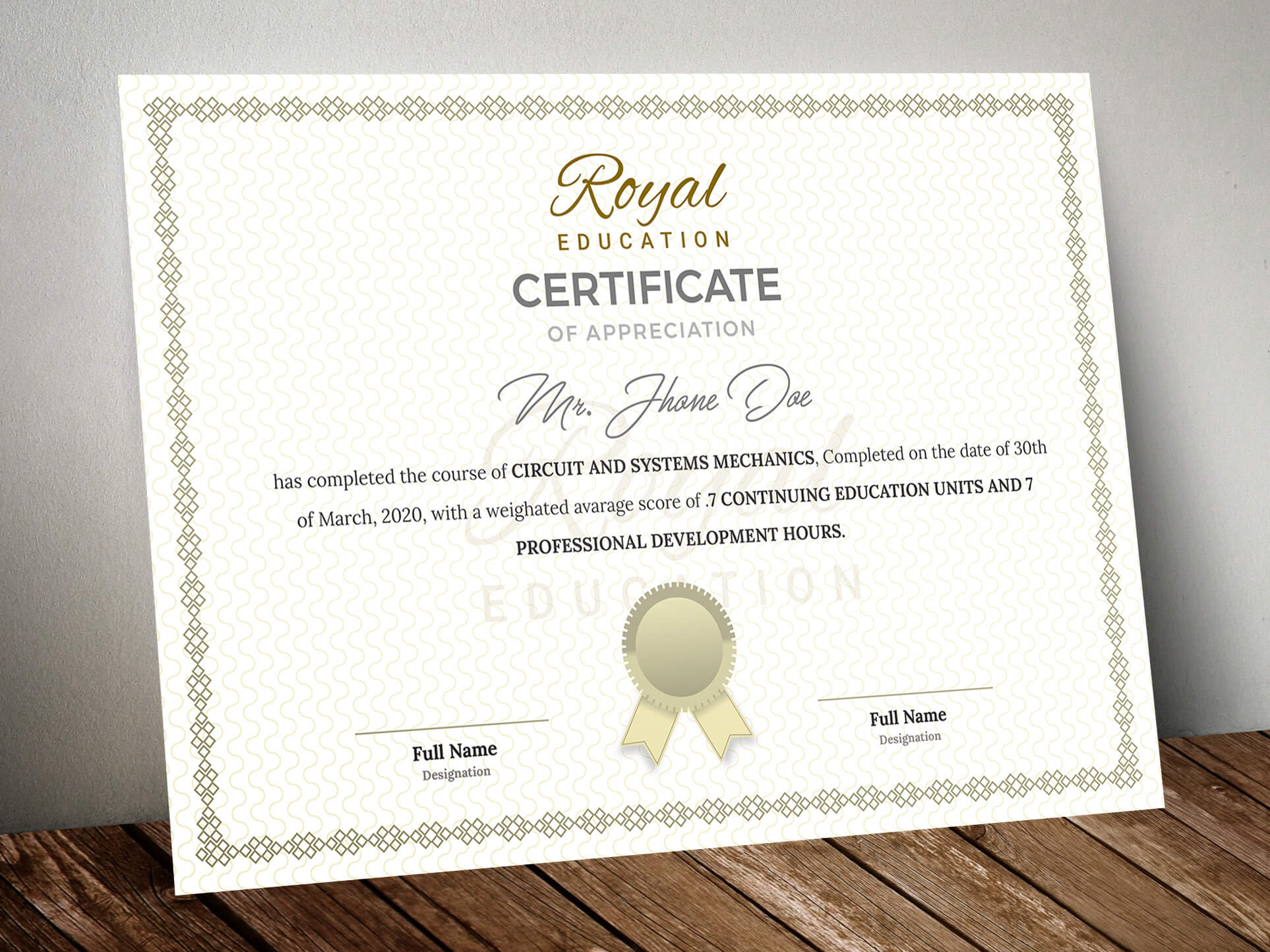 Certificate Template – Traditionalsmashing Studio On Pertaining To Mock Certificate Template