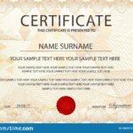 Certificate Template With Guilloche Pattern, Frame Border With First Place Certificate Template