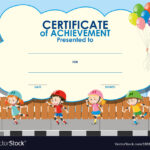 Certificate Template With Kids Skating In Free Printable Certificate Templates For Kids