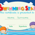 Certificate Template With Kids Swimming – Download Free In Swimming Award Certificate Template