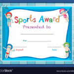 Certificate Template With Kids Swimming Throughout Sports Day Certificate Templates Free