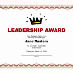 Certificate Template Word 2016 Brochure Templates Free Inside Leadership Award Certificate Template