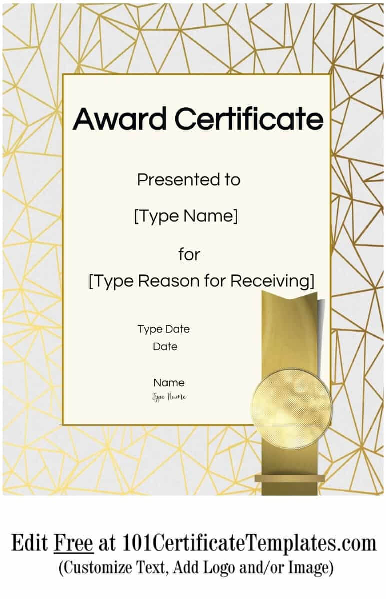 Certificate Templates Intended For Free Printable Blank Award Certificate Templates