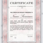 Certificate Vector Template Guilloche Frame Ornamental Stock Within Mock Certificate Template