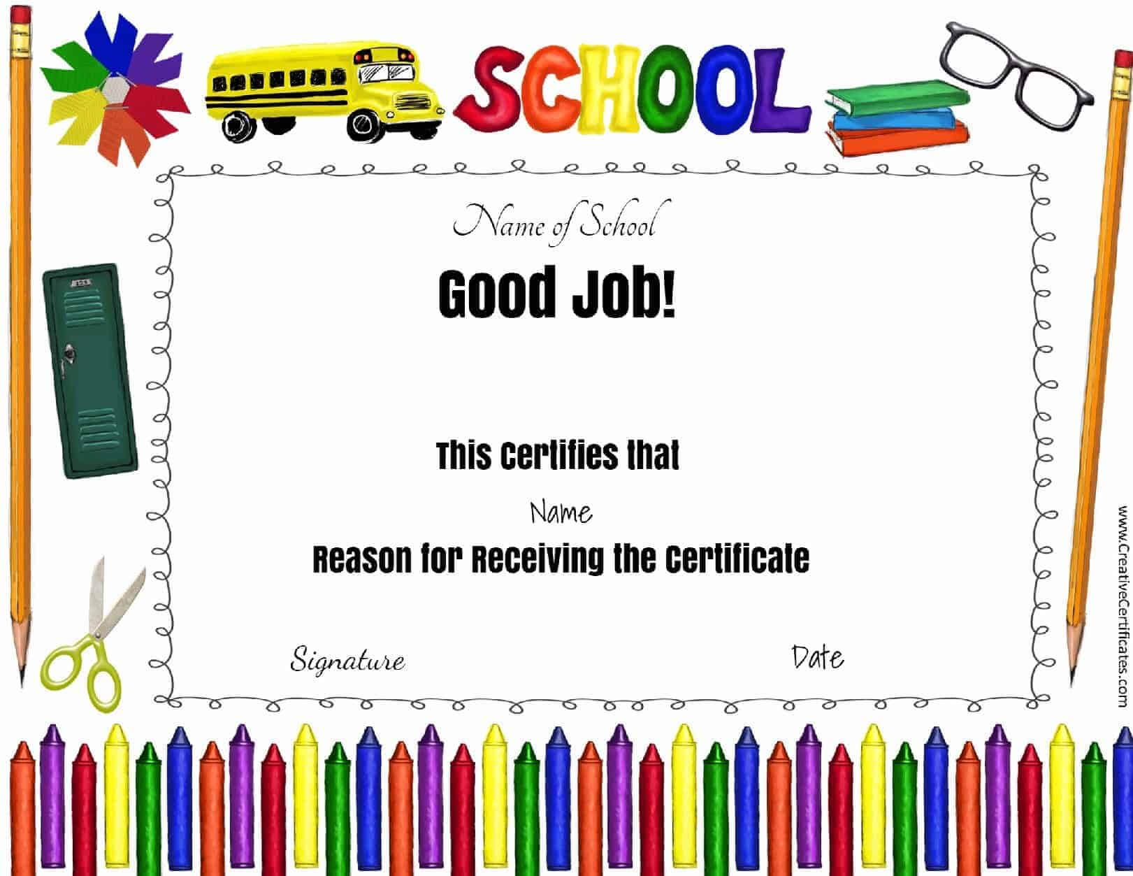 Certificates For Kids – Free And Customizable – Instant Download Pertaining To Classroom Certificates Templates
