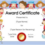 Certificates For Kids With Regard To Free Templates For Certificates Of Participation