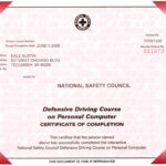 Certificates In Safe Driving Certificate Template
