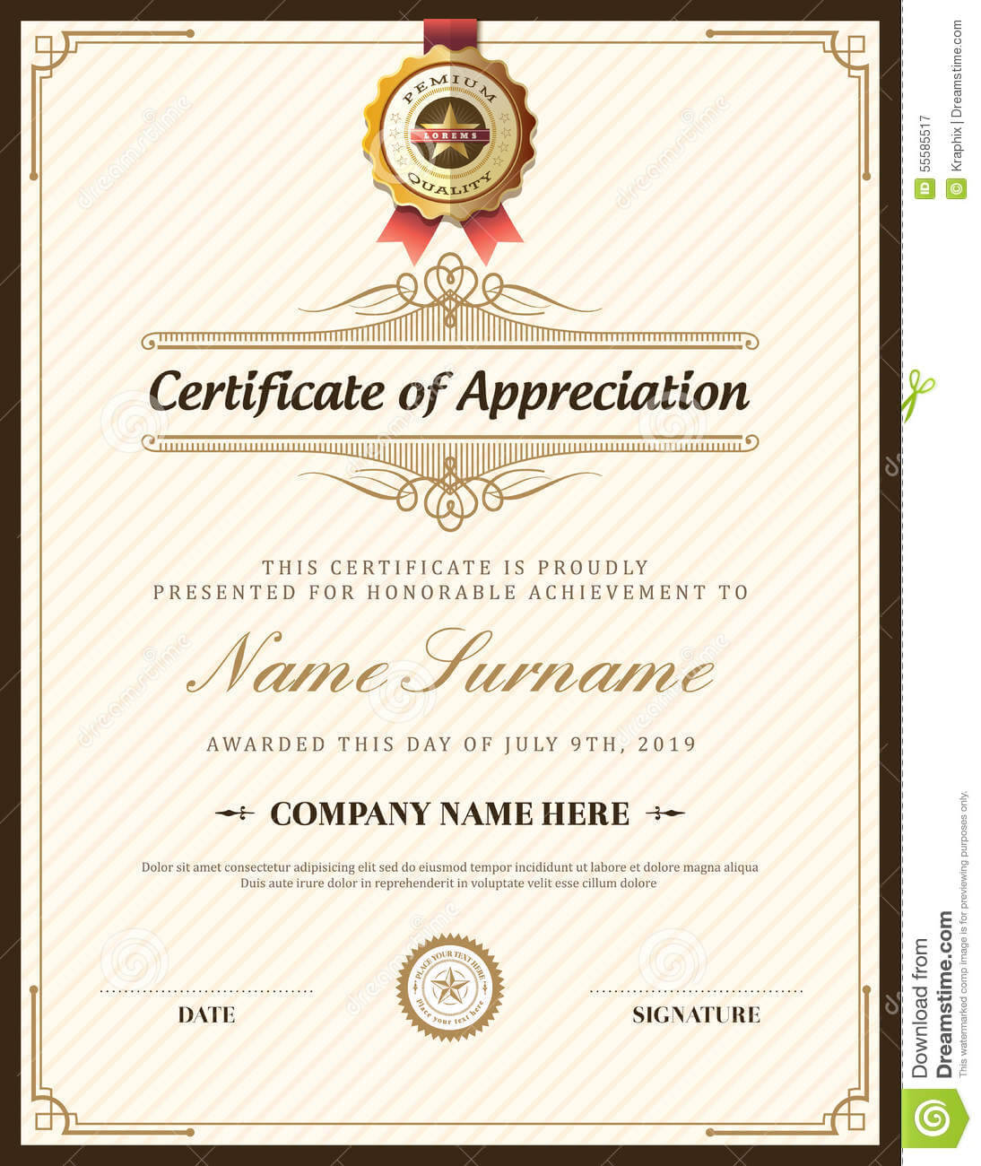 Certificates Of Appreciation Templates Free Within Army Certificate Of Appreciation Template