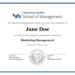 Certificates – School Of Management – University At Buffalo In Masters Degree Certificate Template