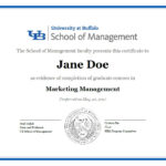 Certificates – School Of Management – University At Buffalo Throughout Leadership Award Certificate Template