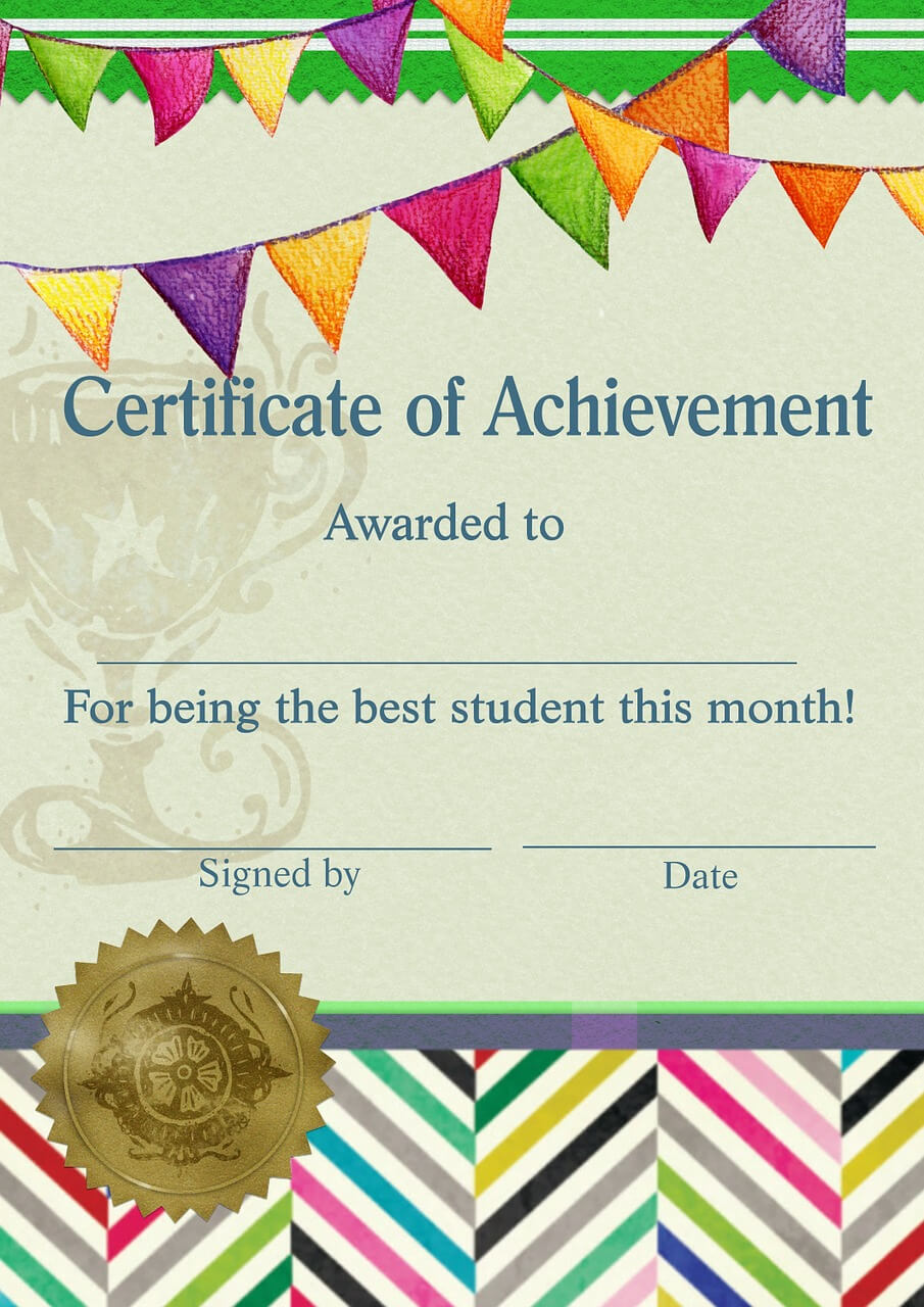 Certificate,template,student,teacher,banner – Free Image Regarding Teacher Of The Month Certificate Template