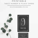 Chalkboard Diy Table Numbers And Place Cards Pertaining To Table Number Cards Template