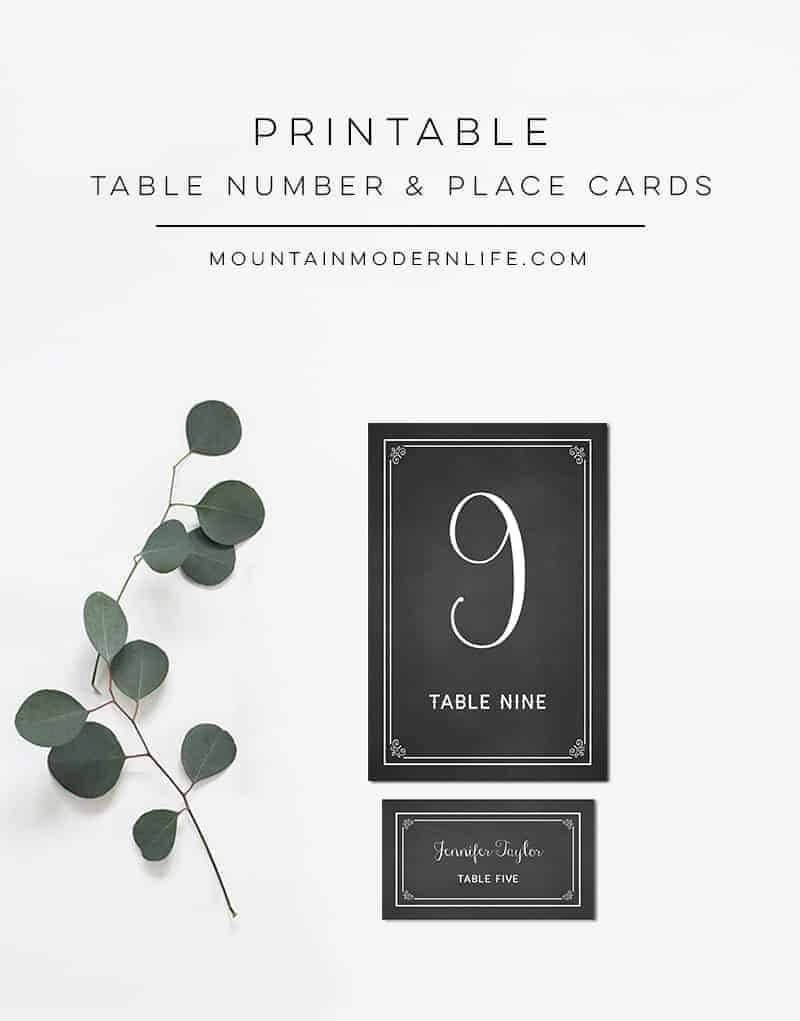 Chalkboard Diy Table Numbers And Place Cards Pertaining To Table Number Cards Template