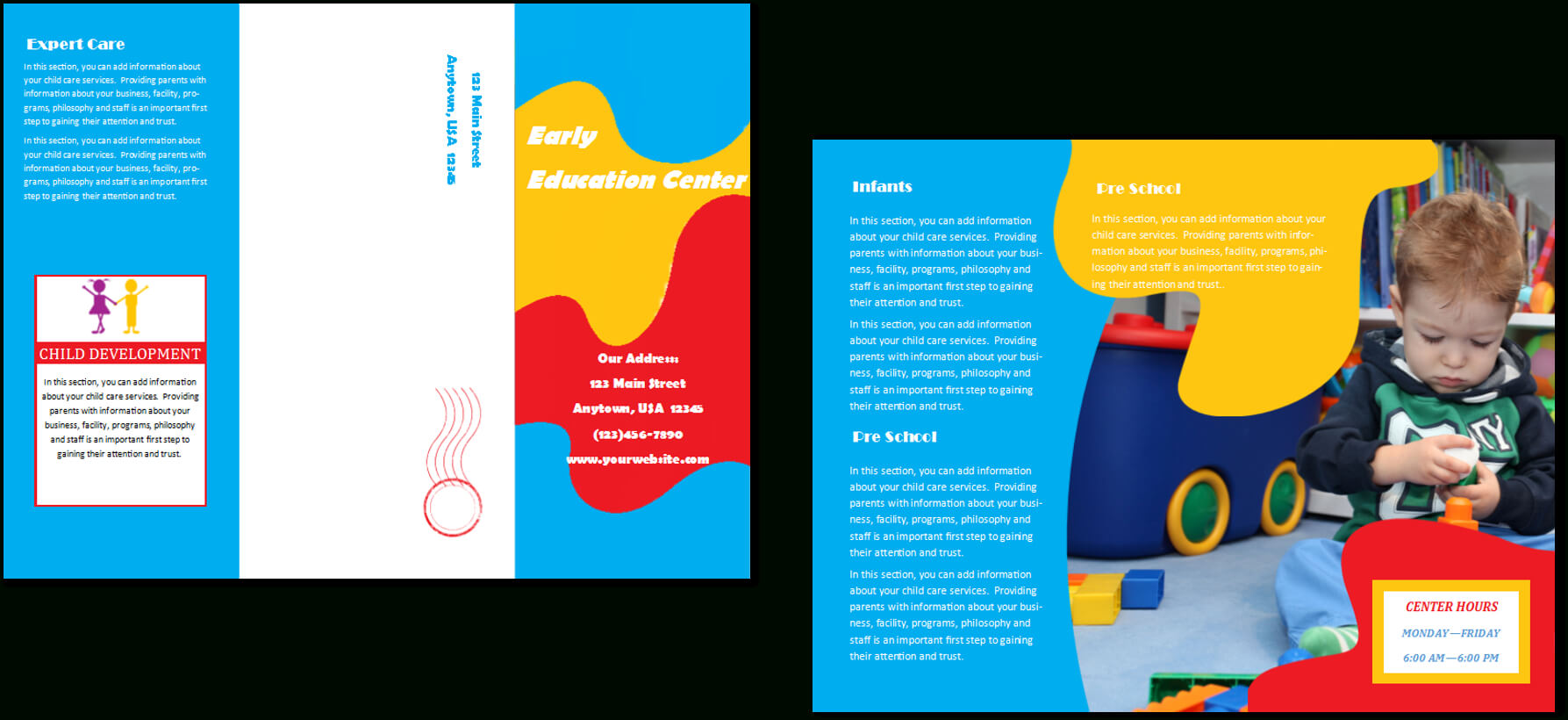 Child Care Brochure Template 24 Pertaining To Daycare Brochure Template