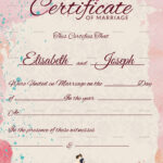 Christian Marriage Certificate Template Inside Certificate Of Marriage Template