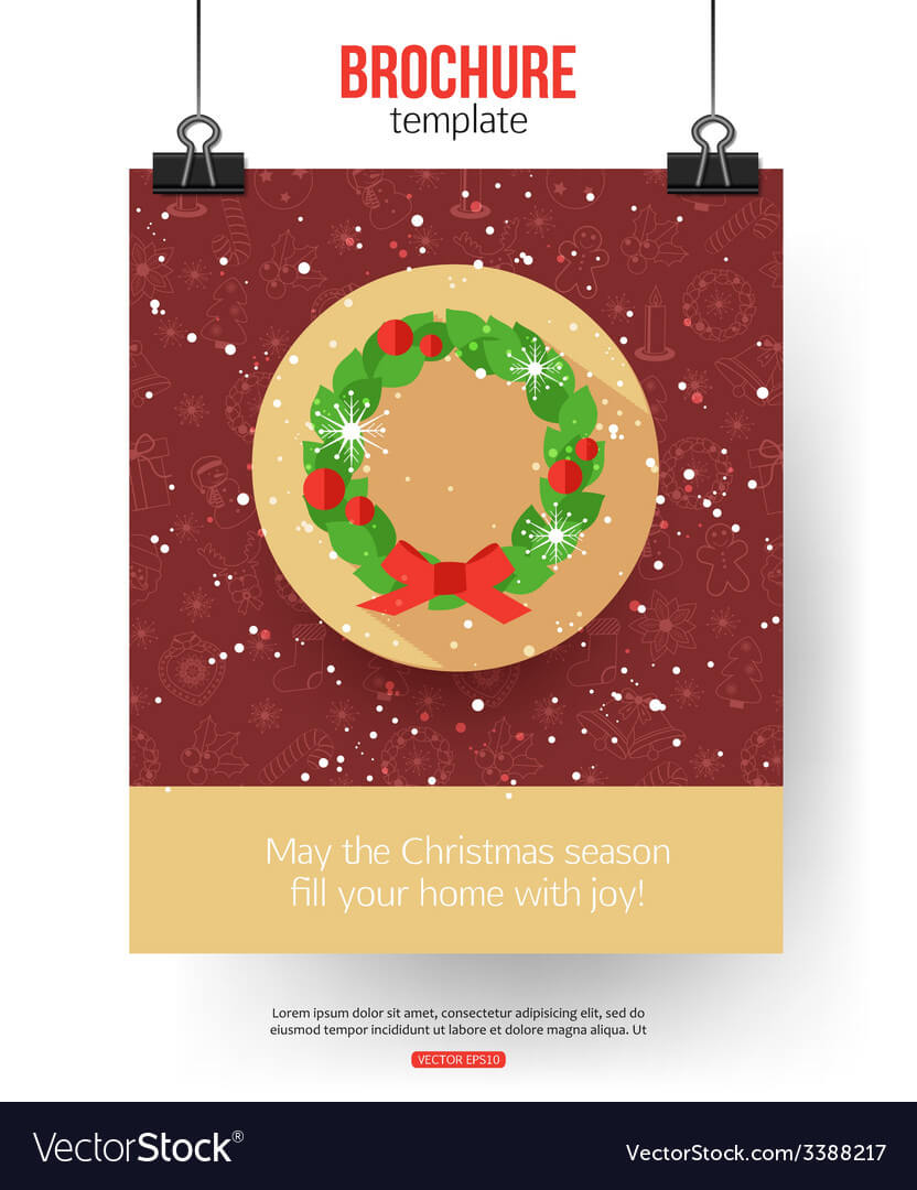 Christmas Brochure Template Abstract Typographical Inside Christmas Brochure Templates Free