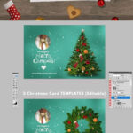 Christmas Card Psd Templates For Photoshop, Разные Шаблоны Inside Christmas Photo Card Templates Photoshop