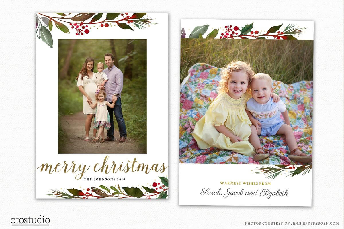 Christmas Card Template For Photographers Cc190 In Holiday Card Templates For Photographers