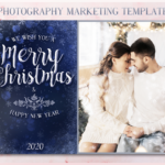 Christmas Card Template, Photoshop Template 5X7 Flat Card Throughout Christmas Photo Card Templates Photoshop