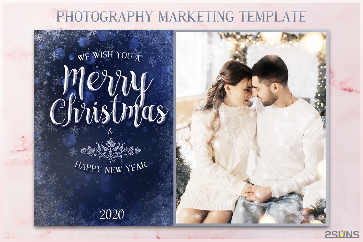 Christmas Card Template, Photoshop Template 5X7 Flat Card Throughout Christmas Photo Card Templates Photoshop