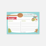 Christmas Cookie Exchange Recipe Card Template intended for Cookie Exchange Recipe Card Template
